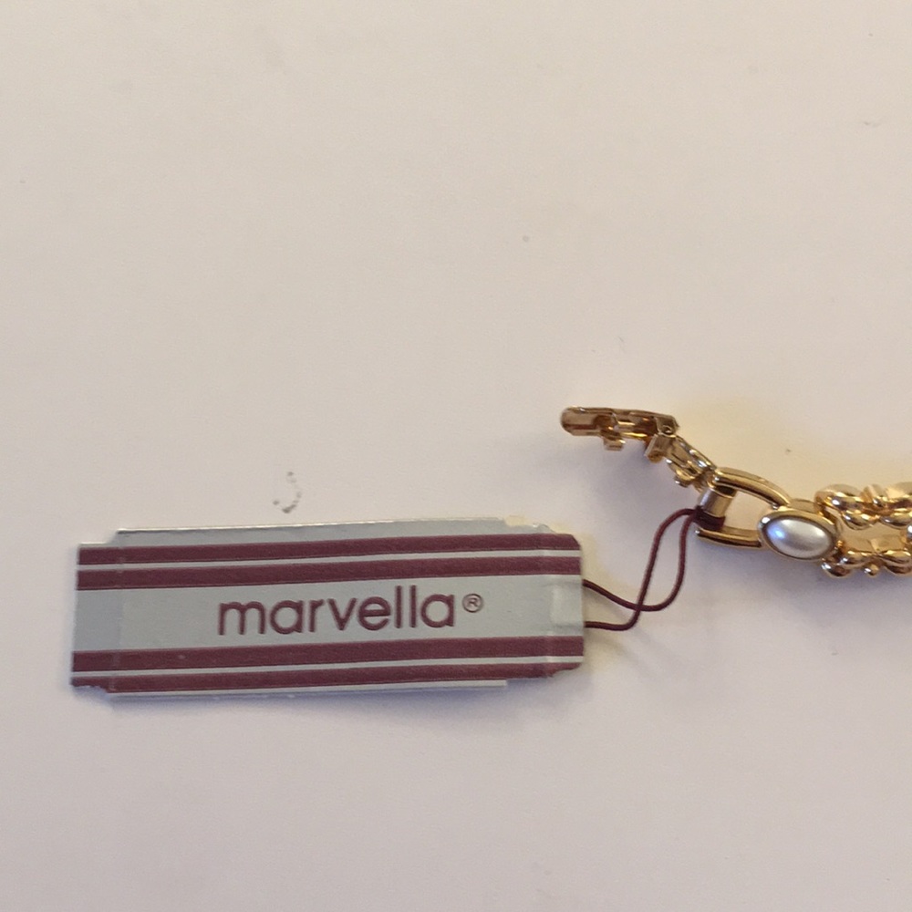 Marvella Pearl & Gold vintage bracelet - Picture 7 of 7
